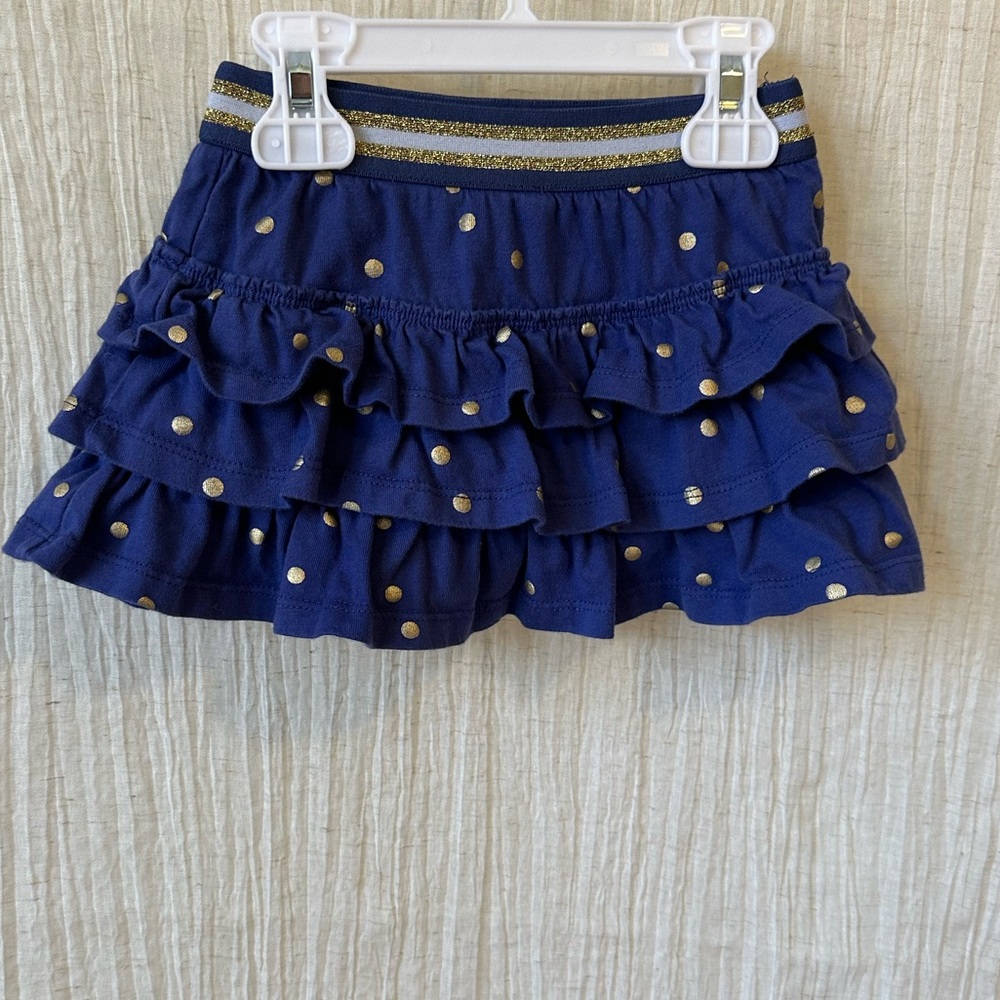 Boden Blue Skort with Gold Stripes